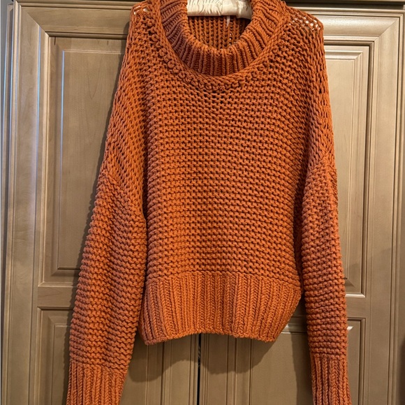 Free People Rust Cowl Neck Sweater - Picture 10 of 11